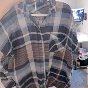 Free people oversized flannel